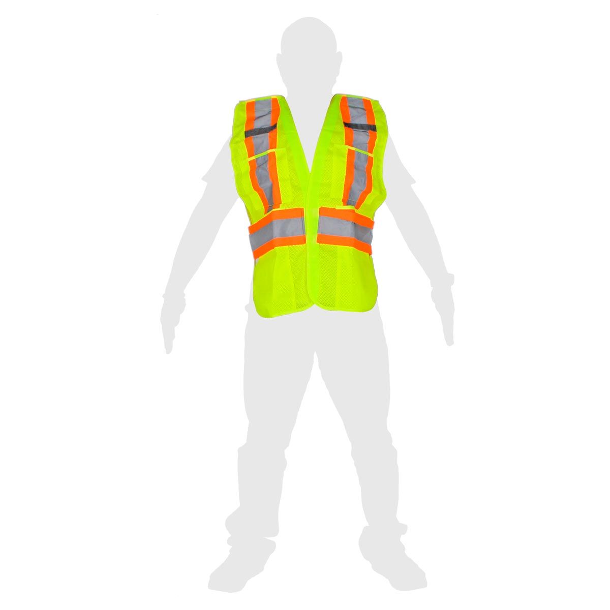 Chaleco de Seguridad Alta Visibilidad Amarillo Ajustable Unitalla SR1034-AM MR Seguridad
