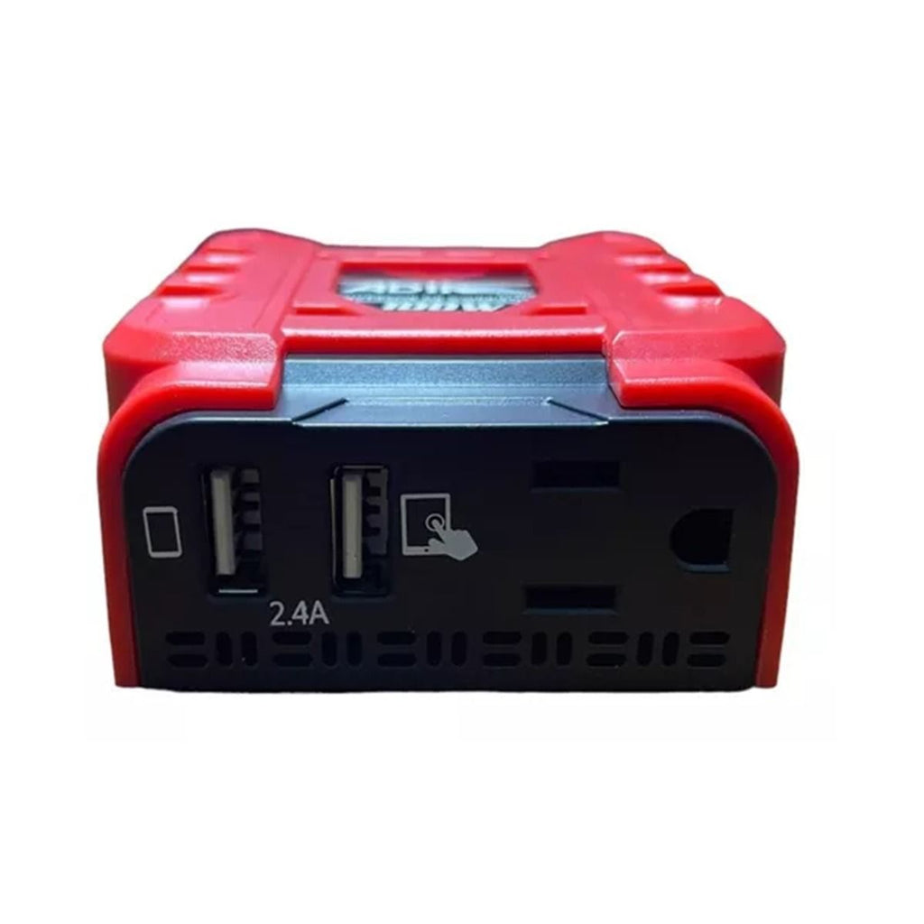 Inversor de Corriente 100 W ADIR 11306 | DC 12 V a AC 115 V + 2 Puertos USB – Ideal Auto/Equipo Móvil