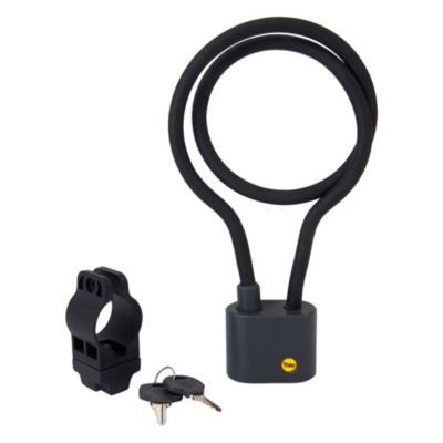 Cable con Candado Yale 89676 – Candado de Seguridad con Llave y Cable Trenzado Reforzado Anticorte