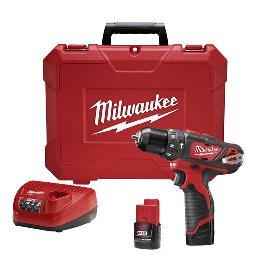 Rotomartillo Inalámbrico Milwaukee M12 2408-22 12V con Velocidad Variable y Reversible VVR, 2 Baterías, Cargador y Estuche