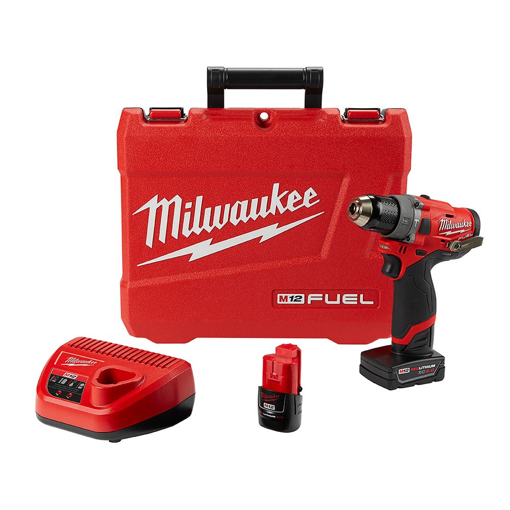 Rotomartillo Inalámbrico Milwaukee M12 FUEL™ 2504-22 12V Brushless con 2 Baterías, Cargador y Estuche Profesional