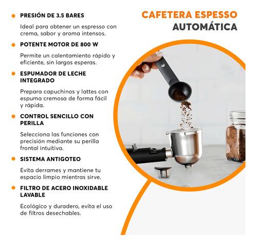 Cafetera Expresso Automática Silver Master 17011 Negro – Profesional y Elegante