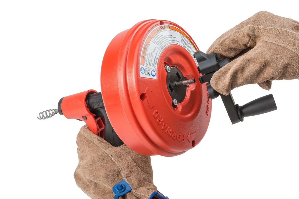 Destapacaños Ridgid 57043 Power Spin – Manual con Cable de 7.6 m para Drenajes, Lavabos y Tuberías