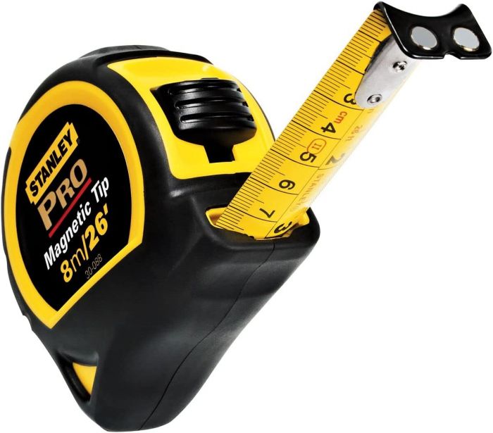 Flexómetro Magnético 8 Metros / 26 Pulgadas Profesional con Cinta Reforzada 30-088 Stanley