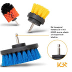 Cepillo para Taladro Juego 10 Piezas para Limpieza Cerdas Multiusos 300159 Kingsman