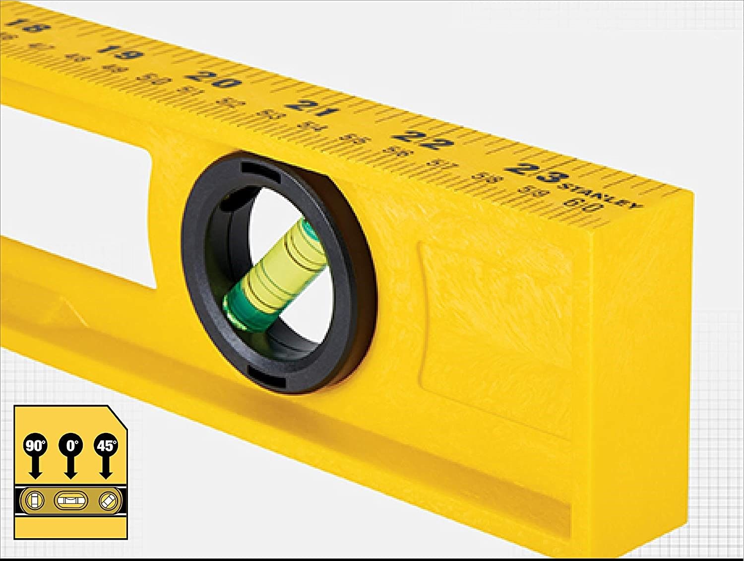 Nivel de Resina Estructural 18″ Stanley 42-467 | Alta Precisión ABS I-Beam para Construcción y Carpintería