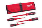 Juego de Desarmadores Aislados Milwaukee 48-22-2204 1000V – Set Profesional de 4 Piezas para Electricistas