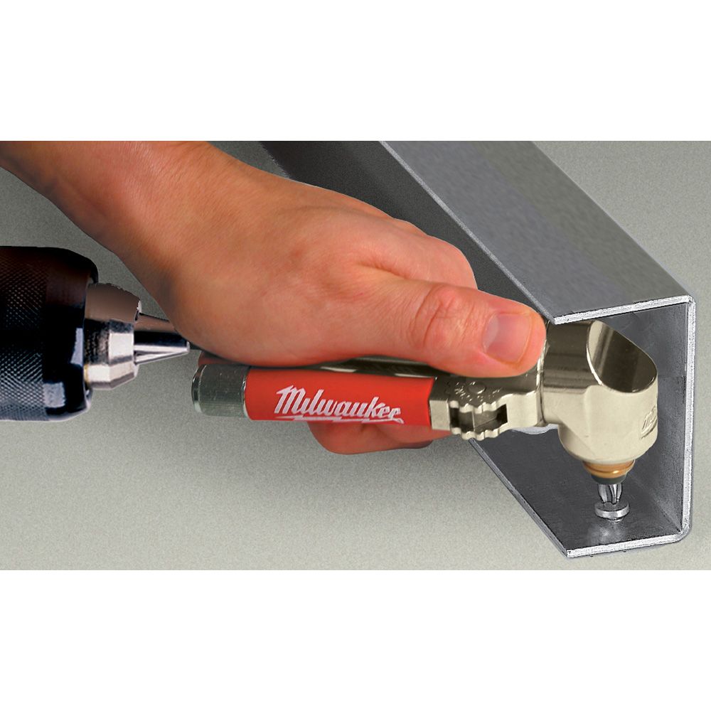 Adaptador Angular Milwaukee 49228510 | Extensión de Ángulo 90° para Taladros y Atornilladores