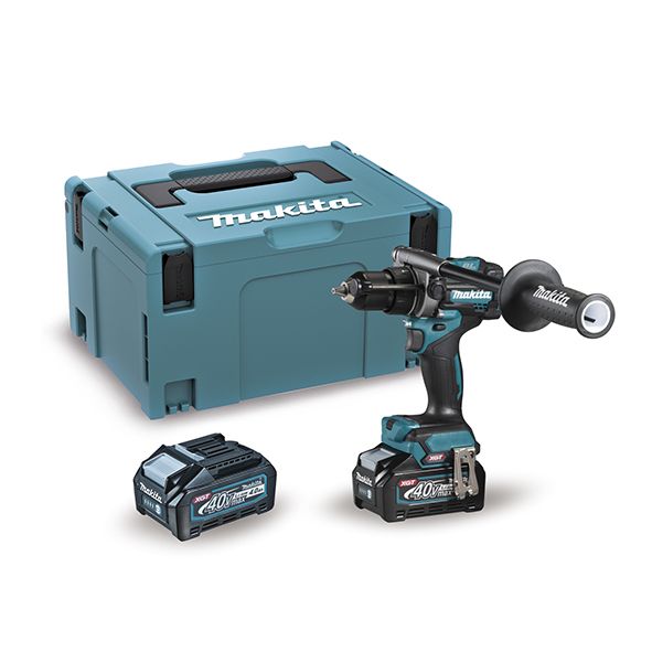 Rotomartillo Inalámbrico Makita HP001GM201 40V XGT 1/2” Brushless con 2 Baterías, Cargador Rápido y Maletín Profesional