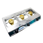 Parrilla Estufa de Gas LP IML 3 Quemadores Cromada – Cocina Compacta Antisarro