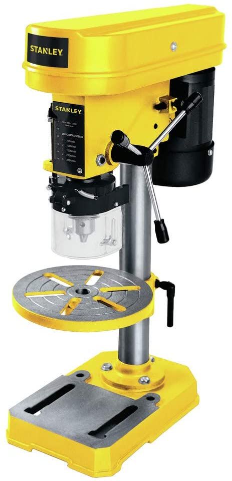 Taladro de Banco 1/2” 1/3 HP 250W Stanley SBT2513 | Taladro de Sobremesa de Precisión para Taller, Carpintería y Metal