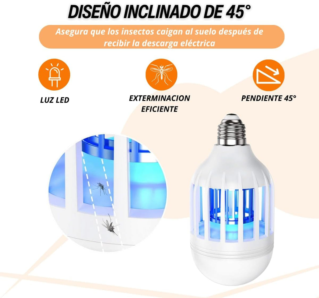 Adir Bombilla Exterminadora de Mosquitos 15W LED UV 3 Modos 6500K 110V
