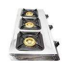 Parrilla Estufa de Gas LP IML 3 Quemadores Cromada – Cocina Compacta Antisarro