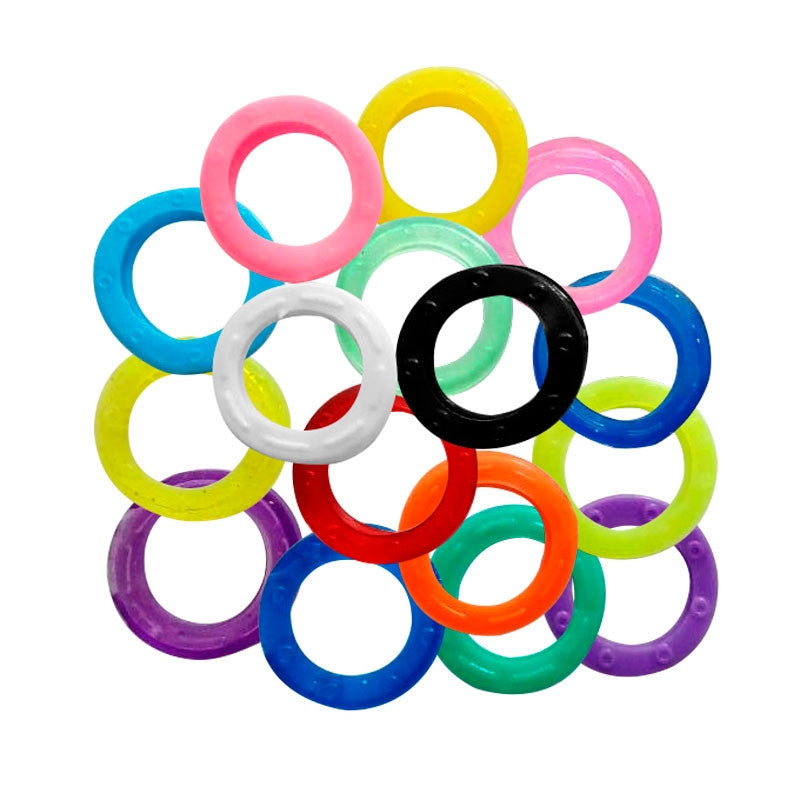 50 Arillos Aro De Goma Identificadores Llaves