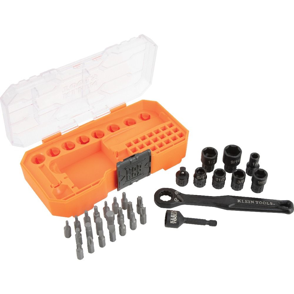 Juego 32 Piezas Klein Tools KNECT™ 65300 | 1/4″ Drive Pass-Through Impact-Rated Socket & Bit Set