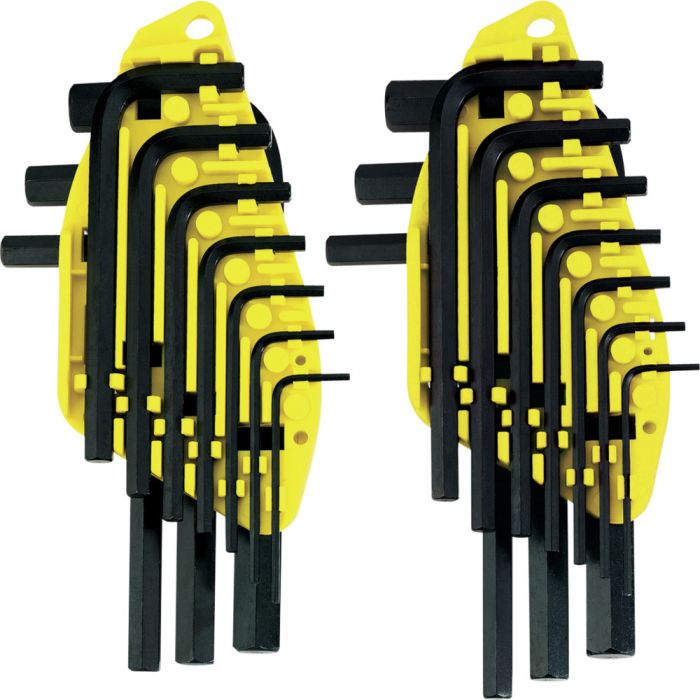 Juego de Llaves Allen Hexagonales Milimétricas y Standard 20 Piezas Stanley