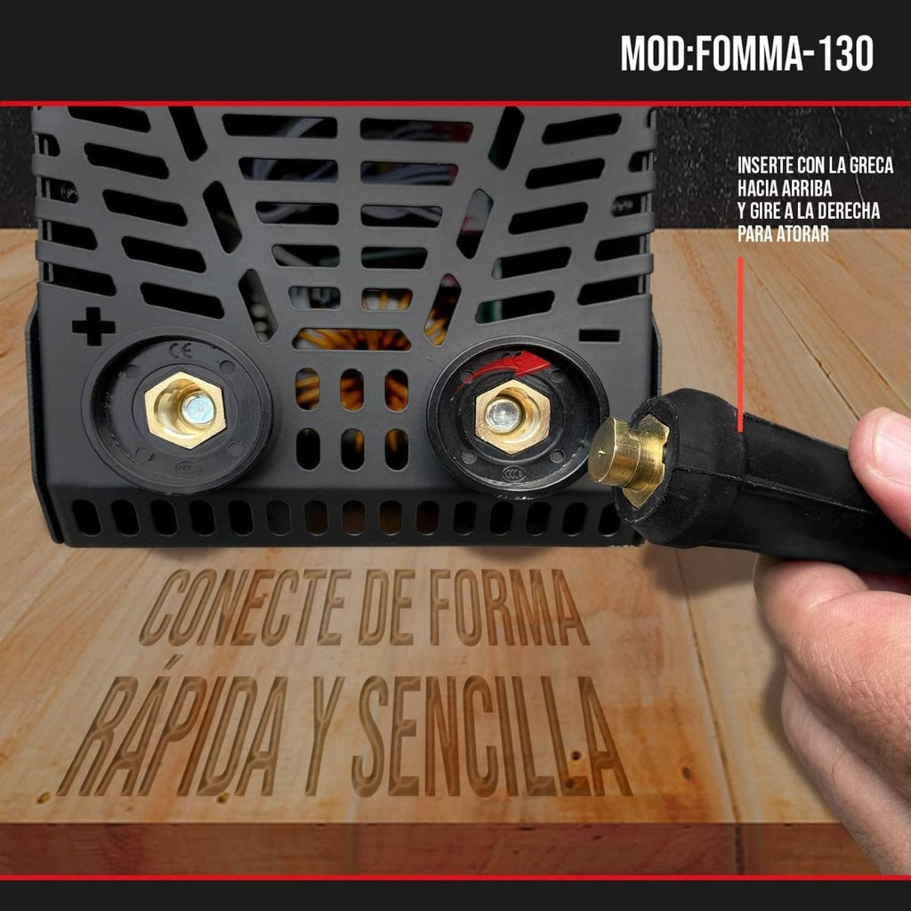 Soldadora Inversora FOREMAN FOMMA130 de 130A – Compacta, Portátil y Eficiente para Uso Profesional