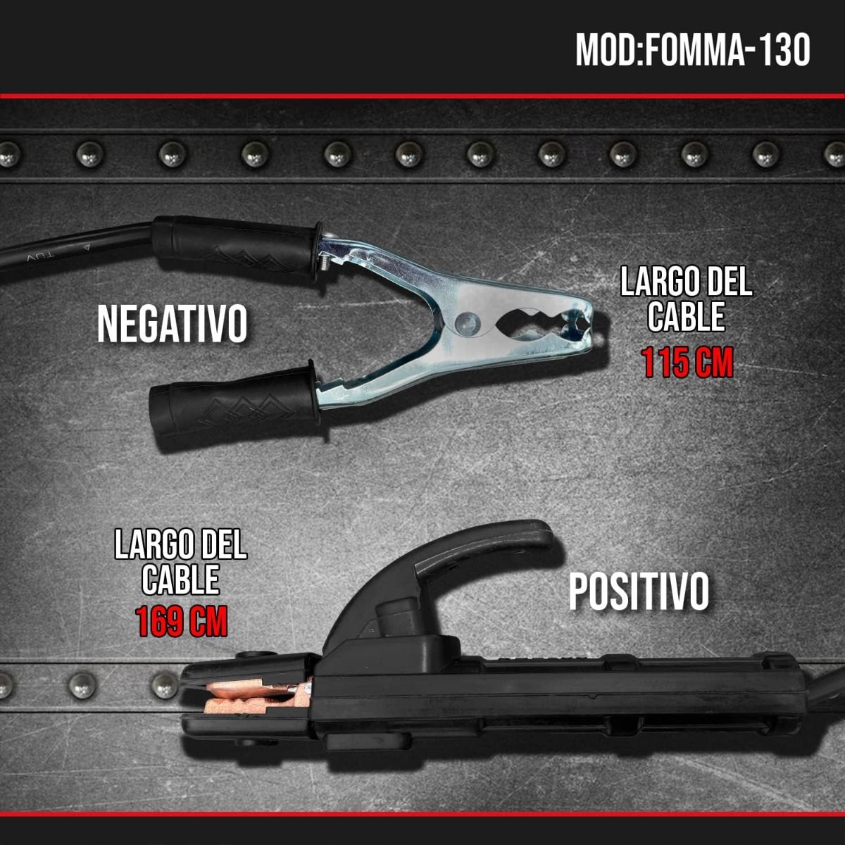 Soldadora Inversora FOREMAN FOMMA130 de 130A – Compacta, Portátil y Eficiente para Uso Profesional