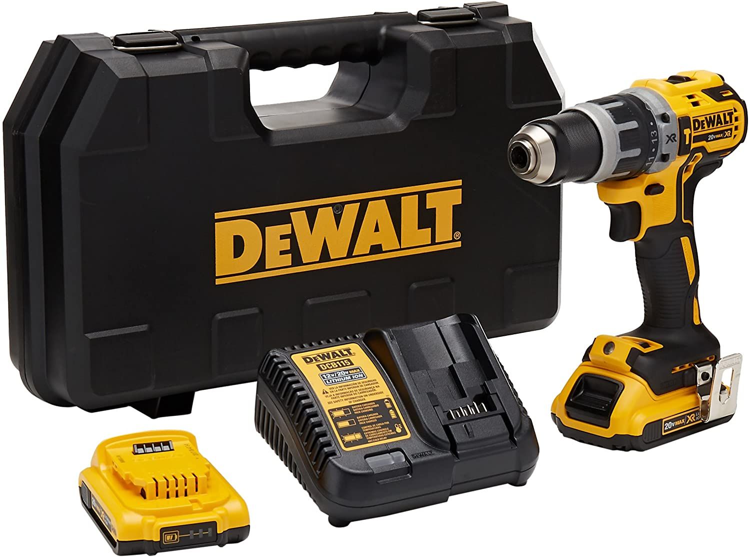 Rotomartillo Inalámbrico DeWalt DCD796D2-B3 20V MAX XR Brushless con 2 Baterías, Cargador Rápido y Maletín Profesional