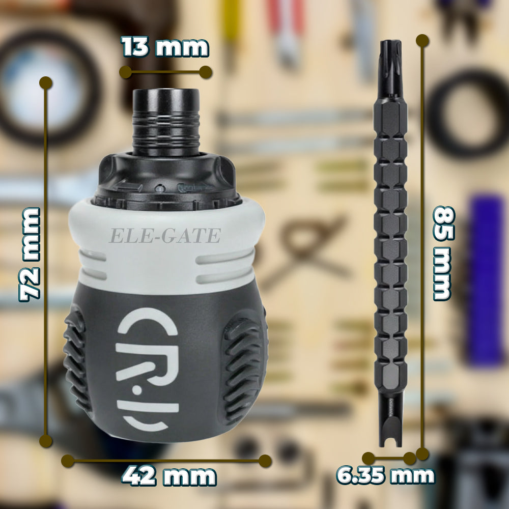 Juego de Destornilladores Magnetizados 13 en 1 – Mango Ergonómico Antideslizante con Puntas Intercambiables