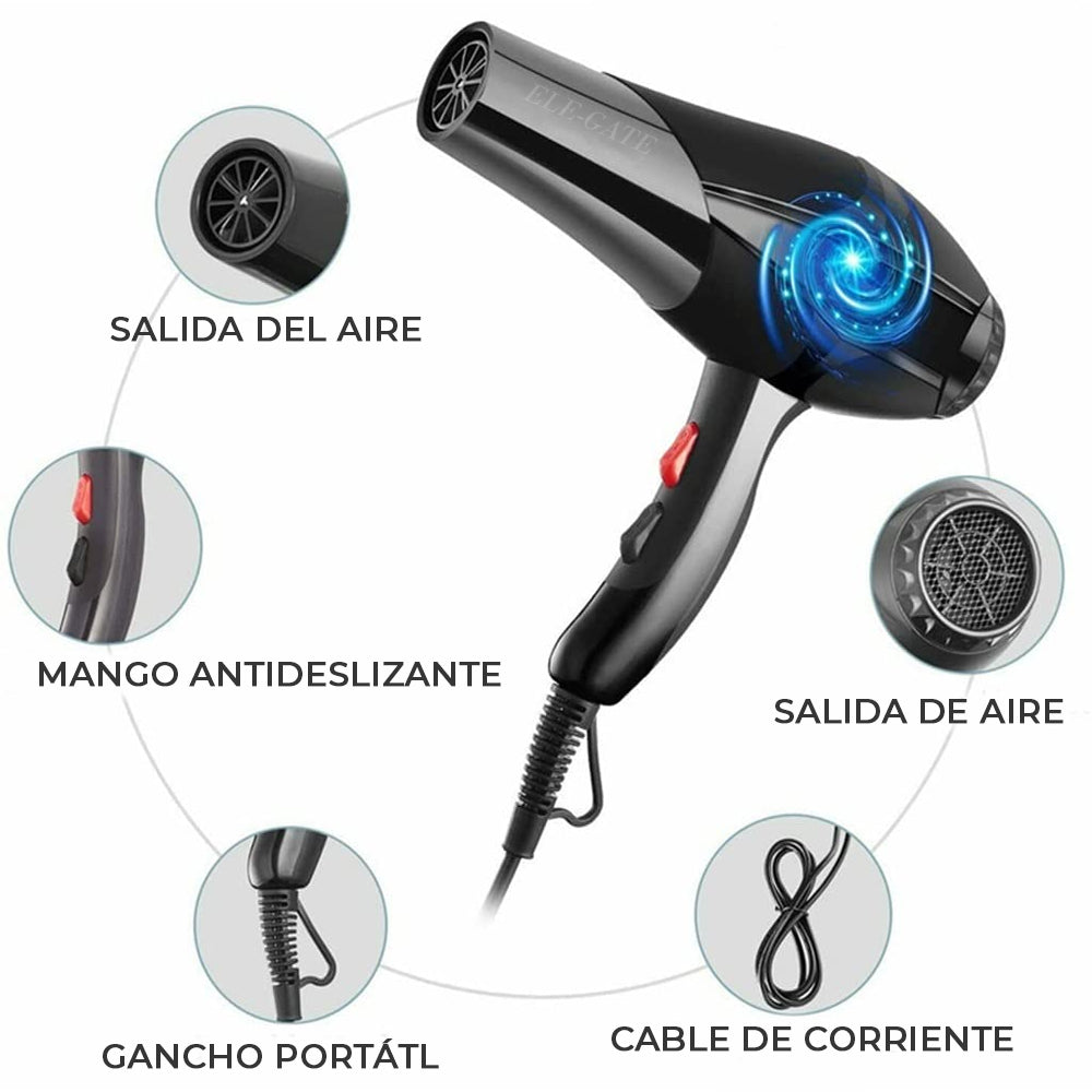 Secador de Aire Caliente Portátil – Potente, Silencioso y con Control de Temperatura