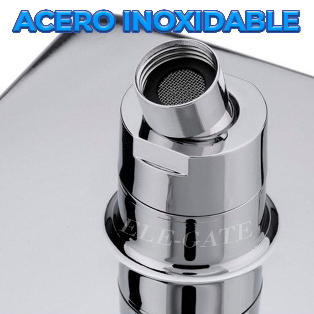 Cabezal de ducha con sensor de temperatura y luces LED RGB – Regadera moderna multicolor que cambia de color según el agua, sin baterías