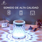 Lámpara de cristal acrílico con bocina Bluetooth – Luz ambiental RGB inalámbrica con altavoz integrado y diseño elegante para hogar u oficina