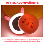 Calentador de manos con aro de luz y espejo recargable – Mini calentador portátil 2 en 1 ideal para invierno, maquillaje y uso diario