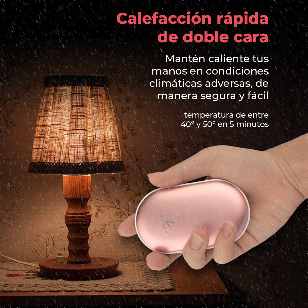 Calentador de manos con Power Bank recargable – Doble función portátil 2 en 1 para invierno, viajes y actividades al aire libre