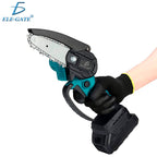 Motosierra Eléctrica Inalámbrica Mini 8” con 2 Baterías – Sierra Portátil de Mano Recargable Alta Potencia