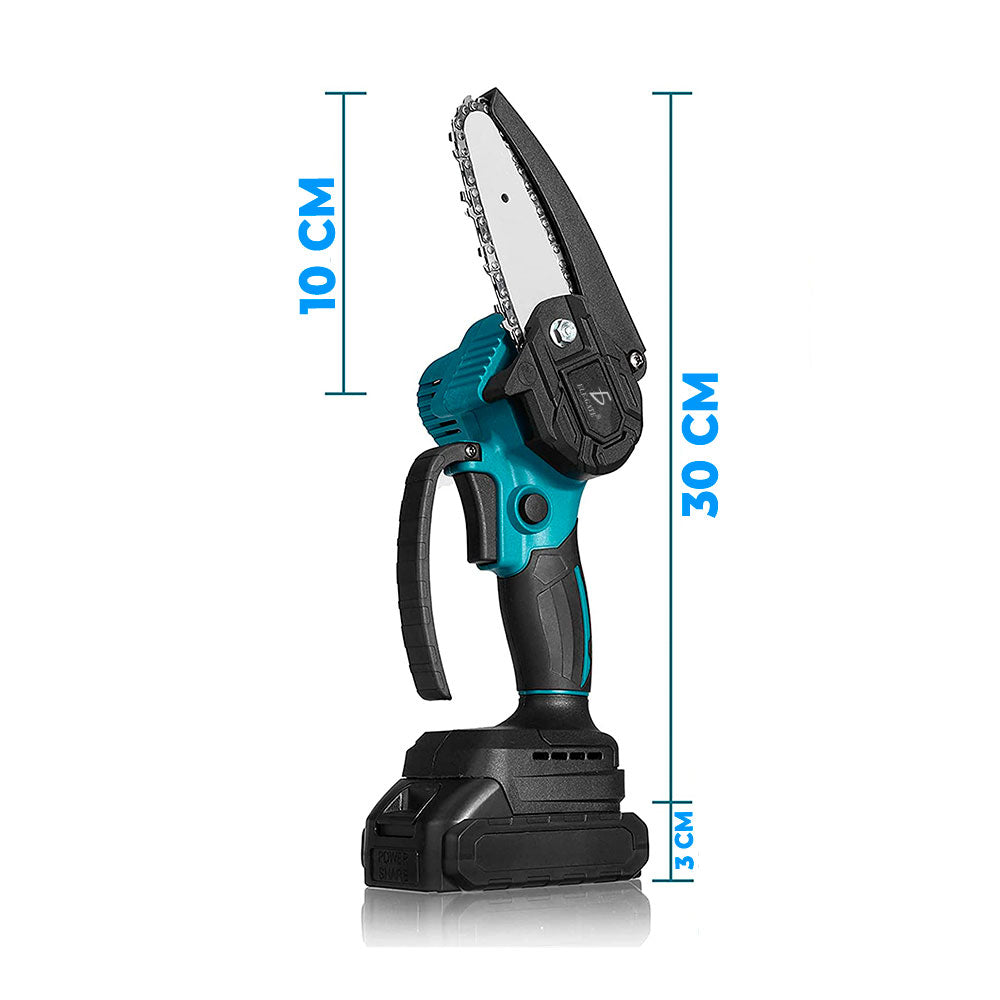 Motosierra Eléctrica Inalámbrica Mini 8” con 2 Baterías – Sierra Portátil de Mano Recargable Alta Potencia