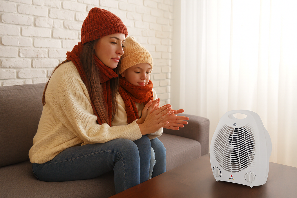Calefactor y Ventilador Eléctrico Portátil 2 en 1 Adir 4802 – Calienta y Refresca con Eficiencia