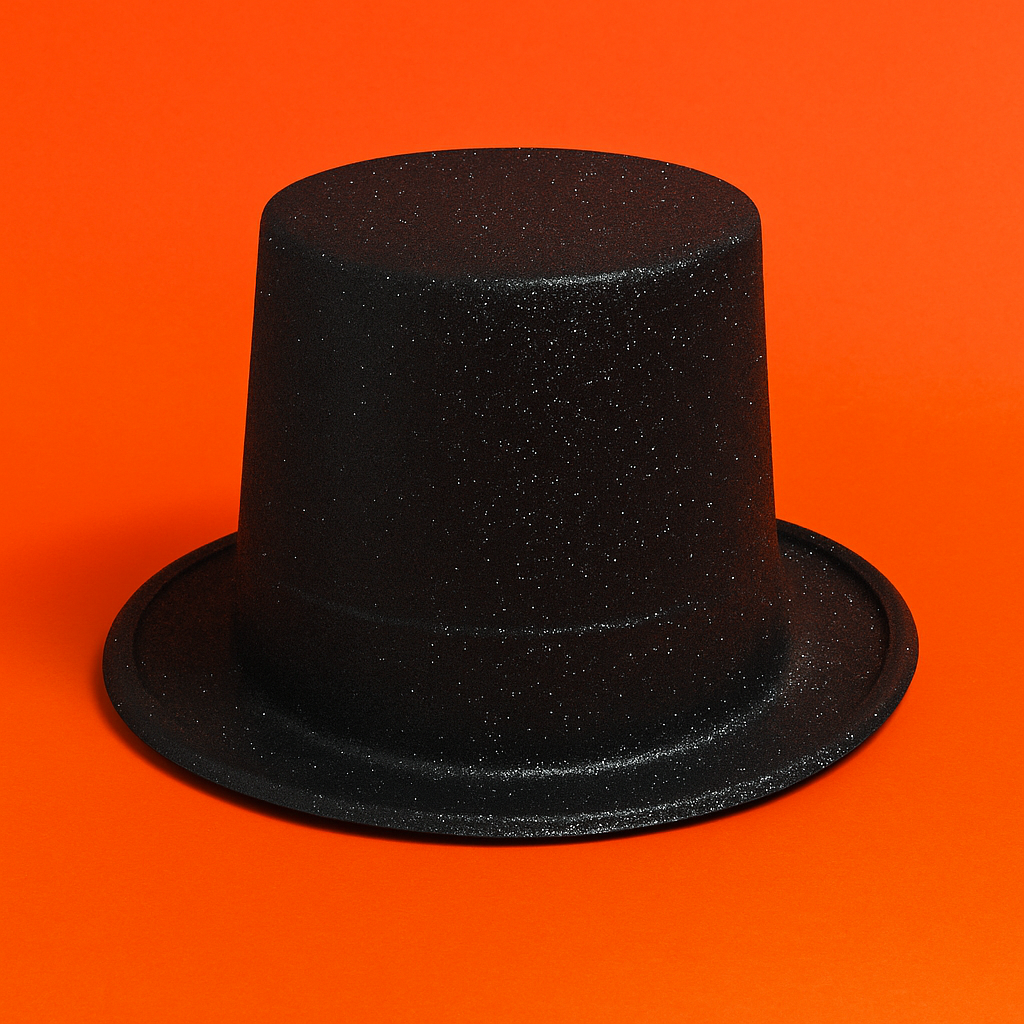 Sombrero de Mago Clásico – Accesorio de Disfraz para Niños y Adultos con Estrellas y Cono Alto