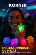 Anillos Luminosos de Goma con Figuras Divertidas – Accesorios LED para Fiestas, Eventos y Regalos Infantiles