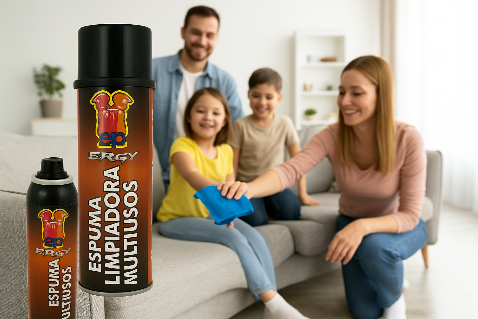 Espuma Limpiadora Multiusos Ergy – Potente, Rápida y Efectiva