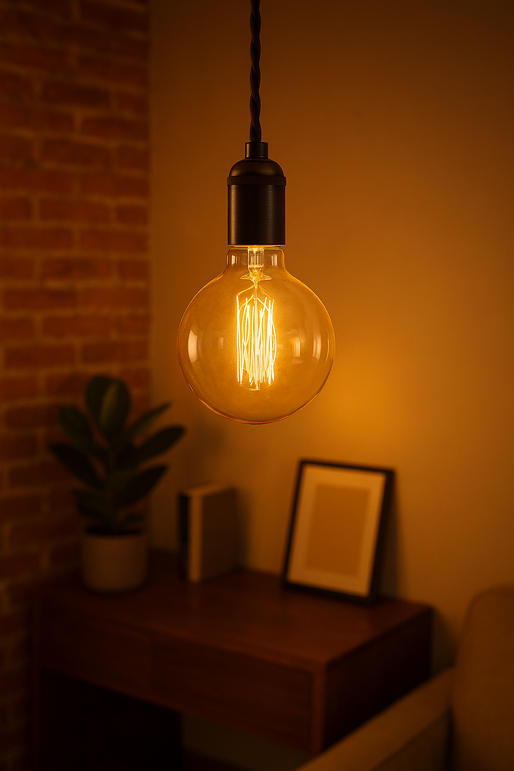 Foco Vintage Tipo Globo 35W Sanelec 1730 – Luz Decorativa Retro para Hogar, Café y Restaurante
