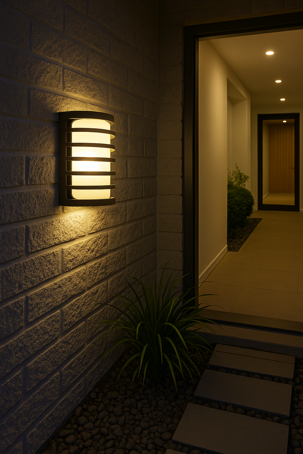 Lámpara Decorativa Semicurva Calgary Negro Adir 5252 – Moderna y Elegante para Interior y Exterior