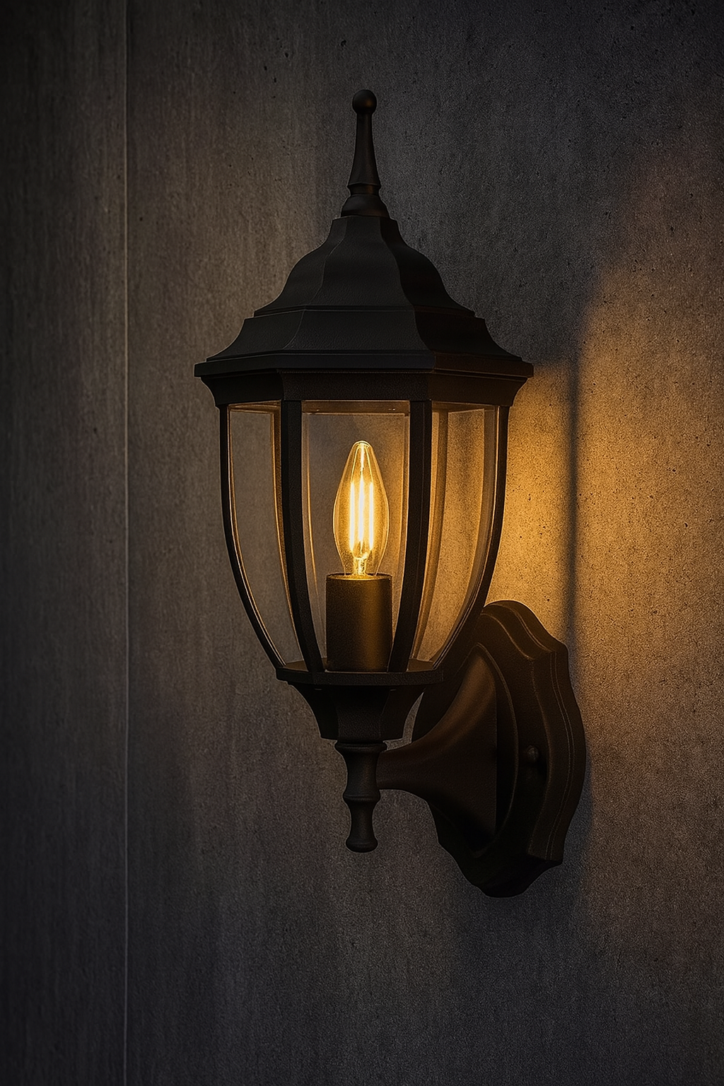 Farol de Pared Clásico Negro FU0672 Fulgore – Iluminación Elegante para-Exterior