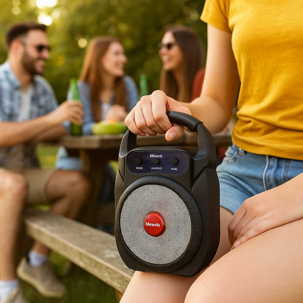 Bocina Portátil 3" Bluetooth 8640 Mavrik – Potencia, Estilo y Conexión Inalámbrica