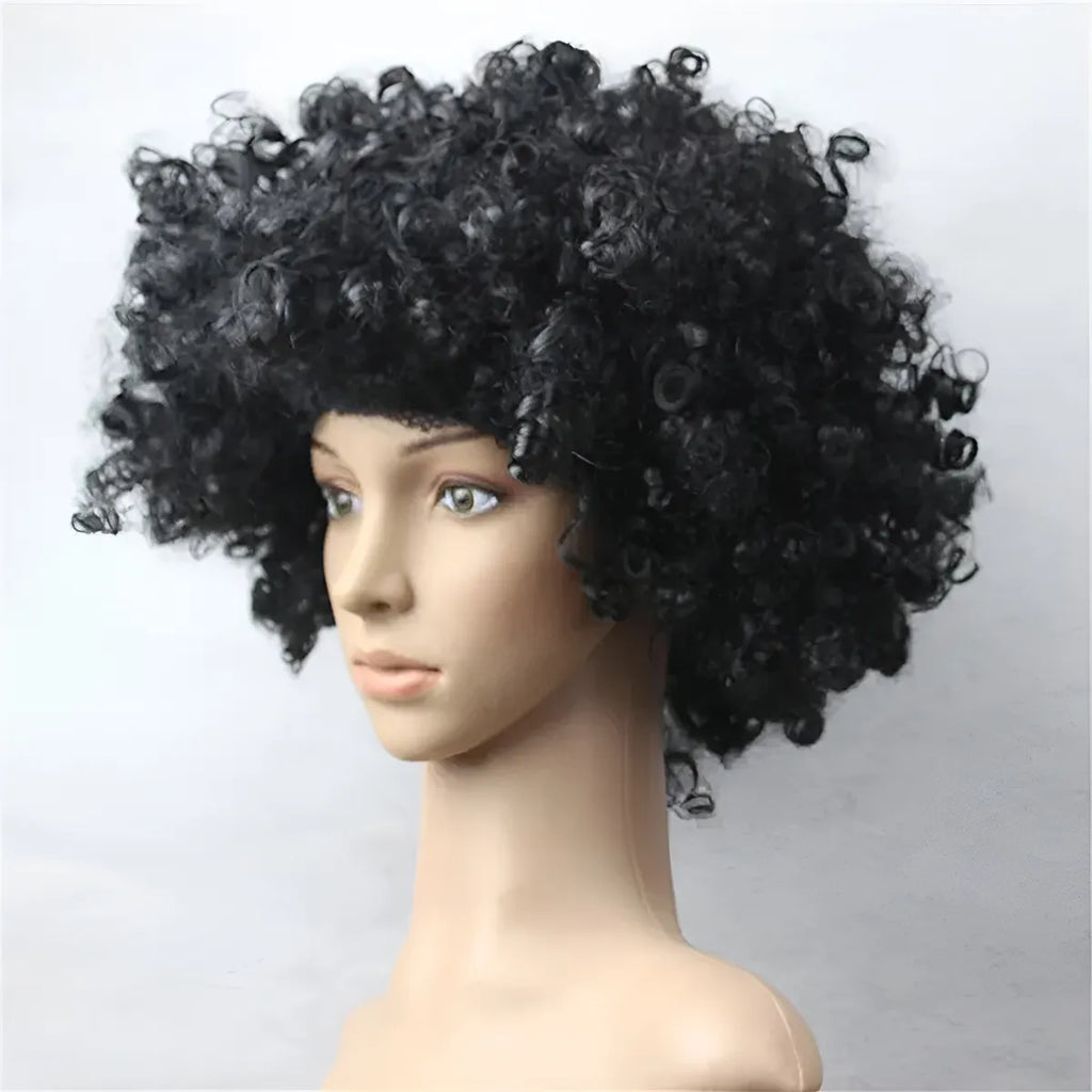 Peluca Afro Rizada Multicolor – Accesorio Divertido para Fiestas, Shows, Disfraces y Eventos Temáticos 🎉💇‍♂️