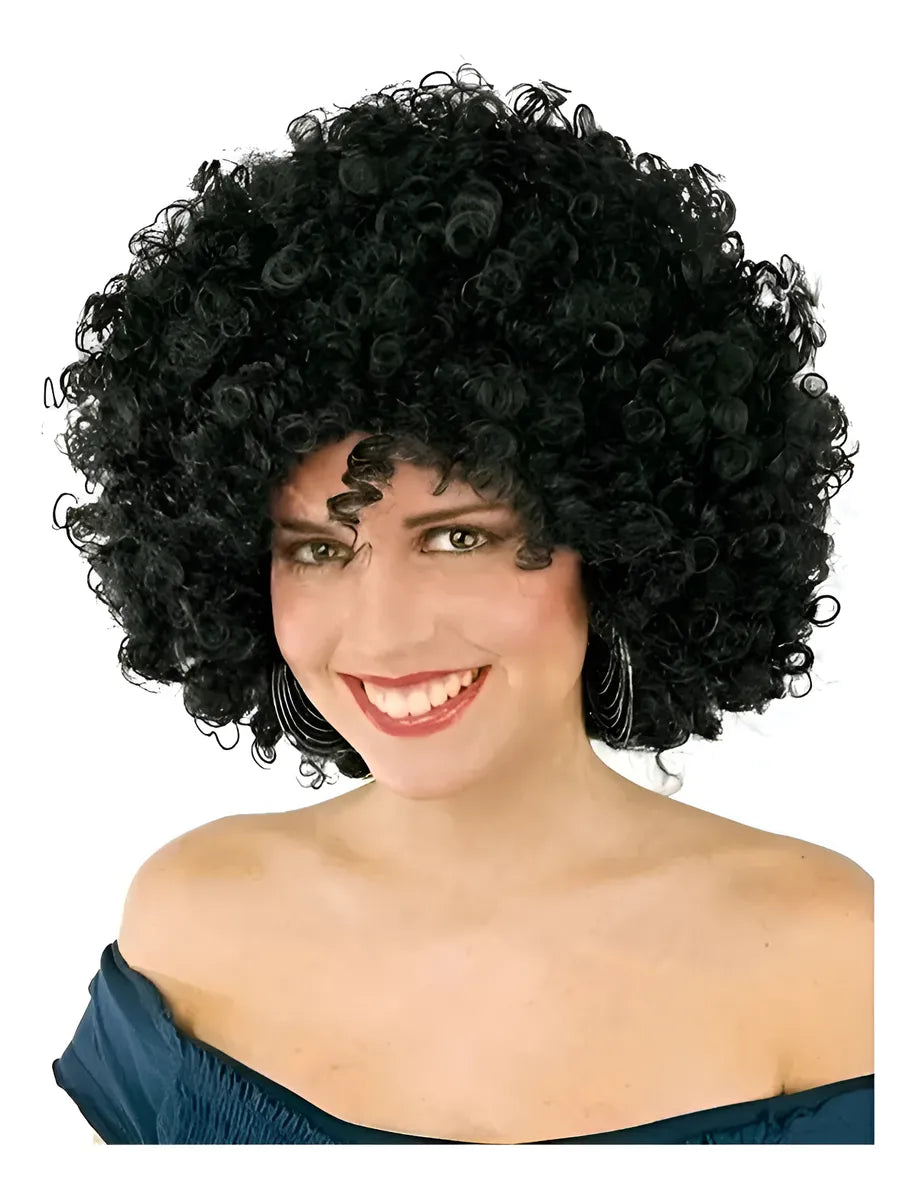 Peluca Afro Rizada Multicolor – Accesorio Divertido para Fiestas, Shows, Disfraces y Eventos Temáticos 🎉💇‍♂️