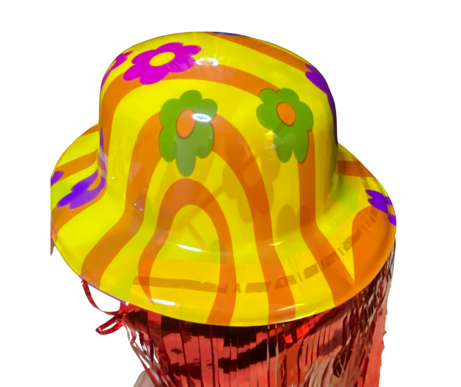 Sombrero Bombín con Peluca Integrada – Accesorio Divertido para Disfraces, Fiestas y Eventos Temáticos