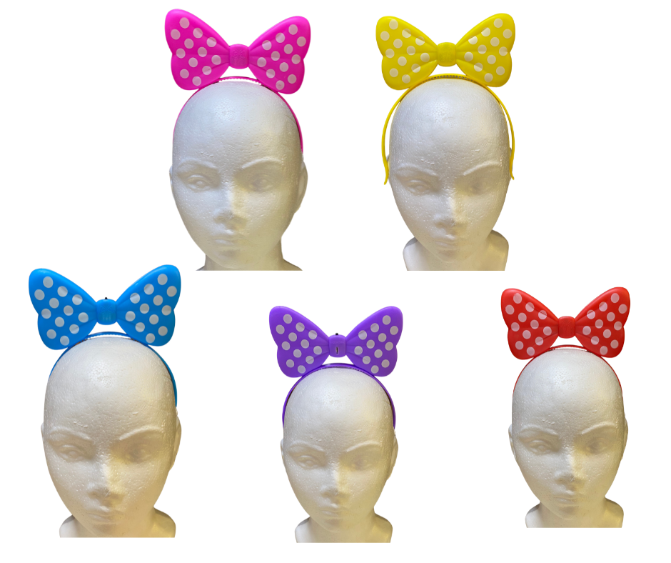 Diadema de Minnie con Luz LED – 12 pzs Accesorio Luminoso para Fiestas, Niñas y Disfraces Divertidos