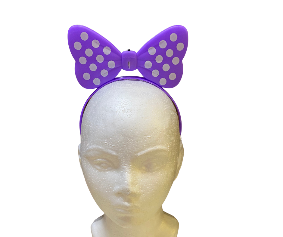 Diadema de Minnie con Luz LED – 12 pzs Accesorio Luminoso para Fiestas, Niñas y Disfraces Divertidos