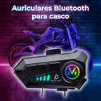 Auriculares Bluetooth comunicación para motocicleta – intercom moto 2 micrófonos (boom + ambiente), alcance 1200 m, manos libres, cancelación de ruido
