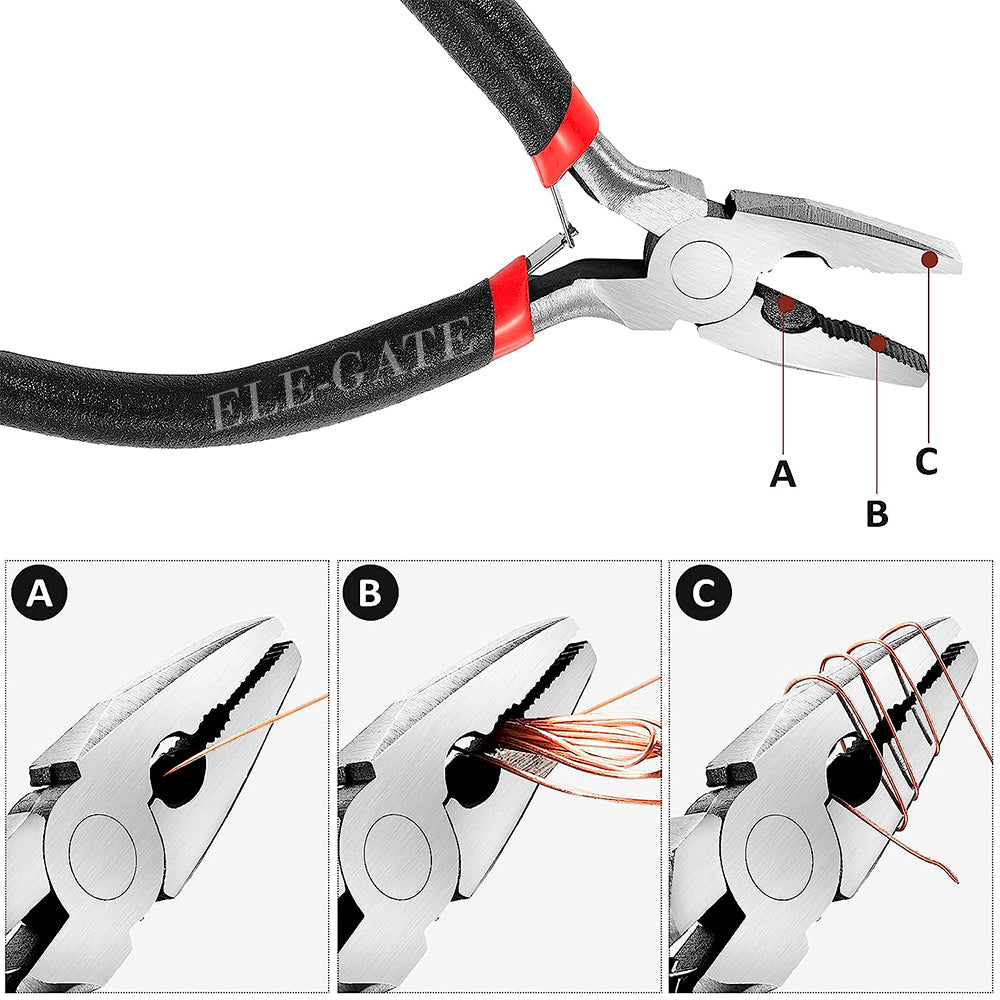 Juego de Alicates y Pinzas 5 Piezas – Set Profesional con Empuñaduras Antideslizantes y Mango Ergonómico