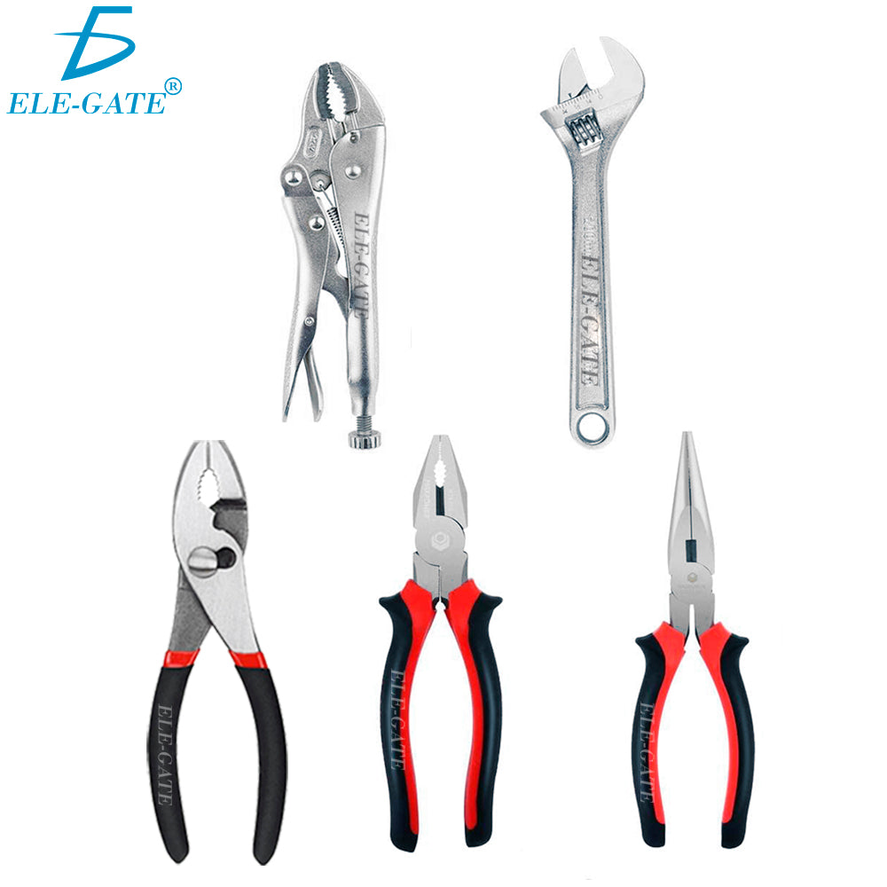 Juego de Alicates y Pinzas 5 Piezas – Set Profesional con Empuñaduras Antideslizantes y Mango Ergonómico
