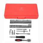 Juego de 46 Herramientas Mecánicas 1/4” con Estuche – Llaves, Dados y Extensiones Profesionales