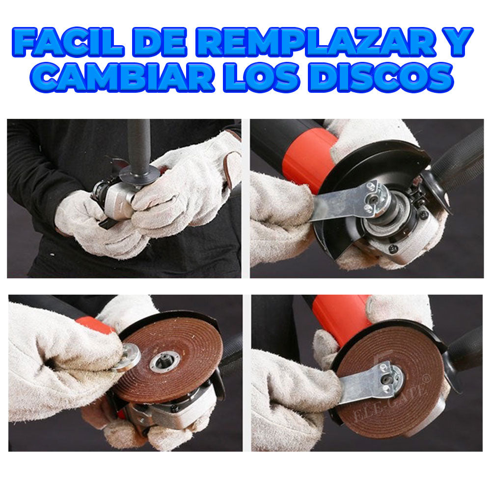 Esmeriladora y amoladora de alta potencia 4-1/2" – Herramienta eléctrica profesional para corte, desbaste y pulido (no incluye discos)