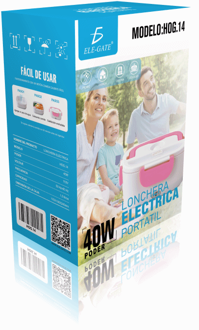 Lonchera Portátil Eléctrica para Calentar Comida – Doble Compartimento con Cable de Conexión 110V y 12V